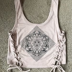 Kendall & Kylie Suede Crop Top